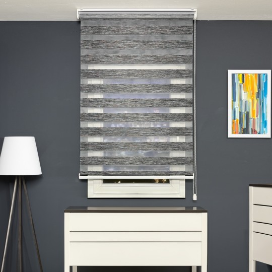 Bambu Class Antrasit Zebra Perde