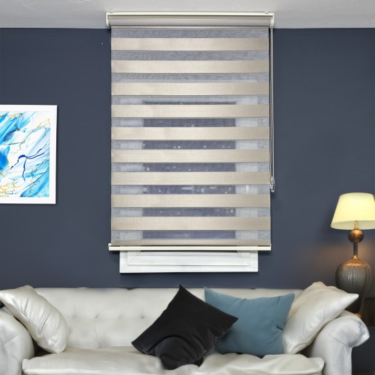 Ombre Kahve Zebra Perde